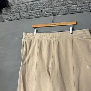 Nike Phoenix Fleece High Waisted Joggers Tan Beige Plus Size 2X‎ Pintuck Seam